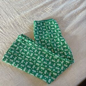 Maeve Vibrant Green Trousers with White Accents